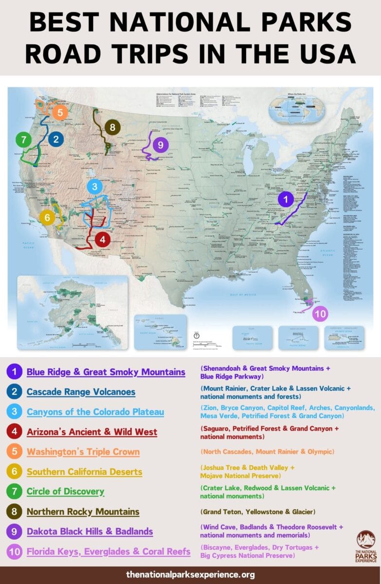 Top Best National Park Road Trips In The Usa The National Parks