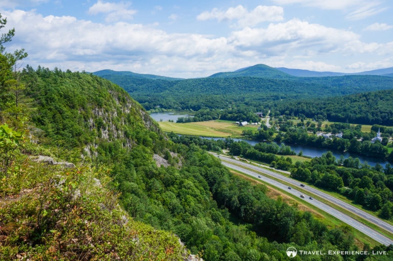 Interstate 91 and Connecticut River, seen from The Palisades, Fairlee