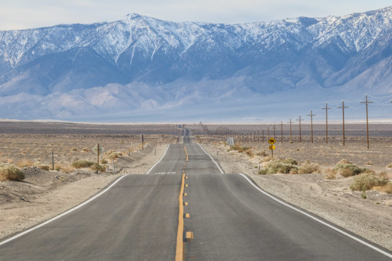 Road in Death Valley, California, National Parks Road Trip Photos