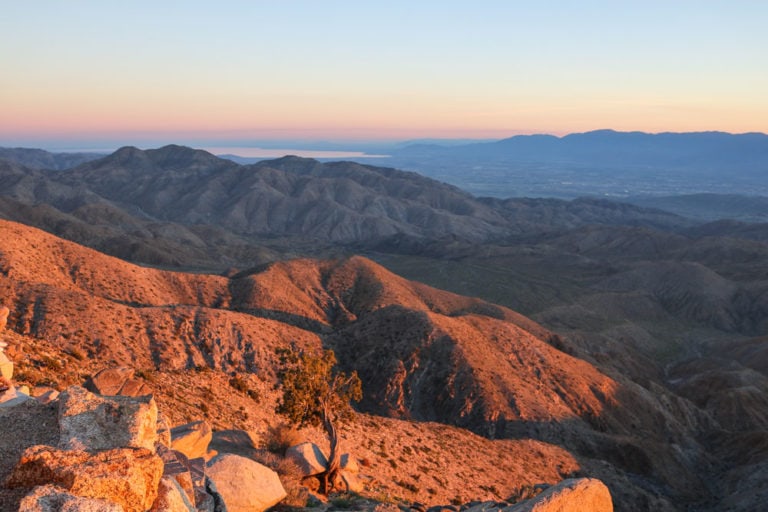 Sunset at Keys View, Joshua Tree National Park, California