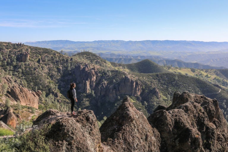 Hiker, High Peaks Trail in Pinnacles National Park