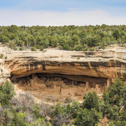 Cliff Palace seen from Sun Point View in Mesa Verde National Park, Colorado