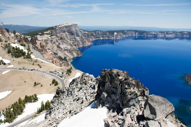 Rim Drive in Crater Lake National Park, Oregon