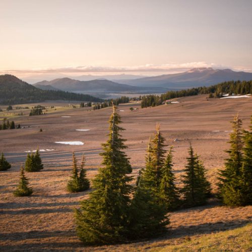 Sunset in Crater Lake National Park, Oregon