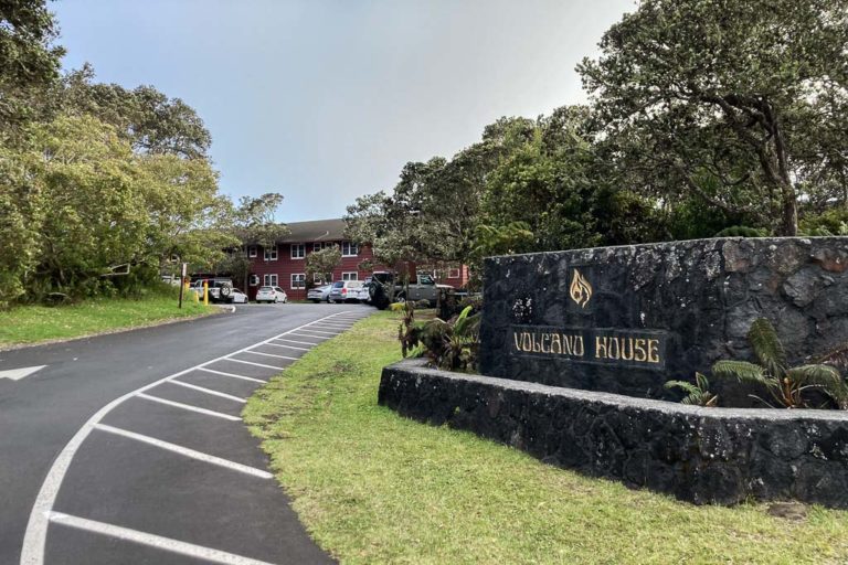 Volcano House hotel in Hawai'i Volcanoes National Park, Big Island of Hawaii