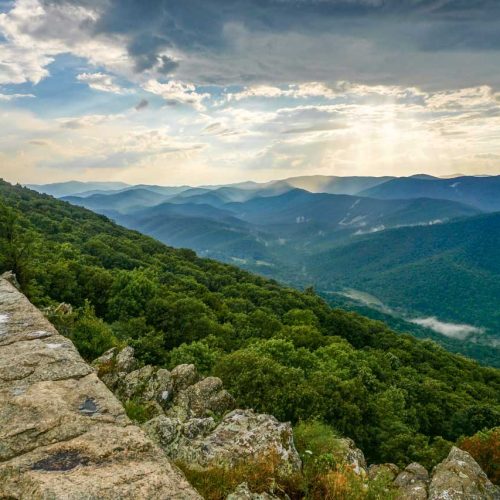 Blue Ridge Parkway viewpoint in Virginia