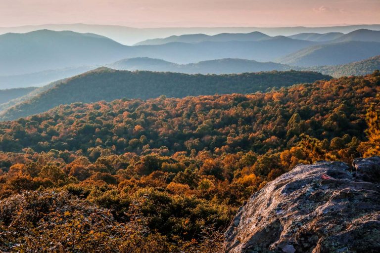 The Point Overlook Golden Hour, Shenandoah National Park