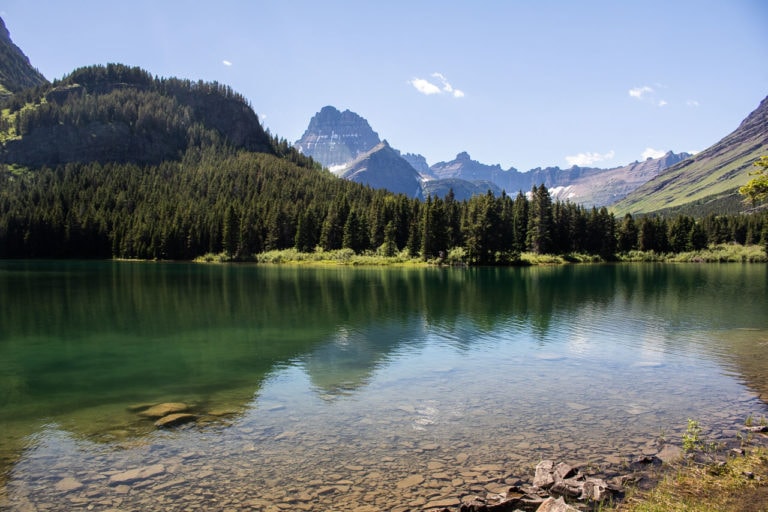 Swiftcurrent Lake Nature Trail at Many Glacier, Glacier National Park, Montana