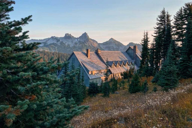 Paradise Inn in Mount Rainier National Park in Fall