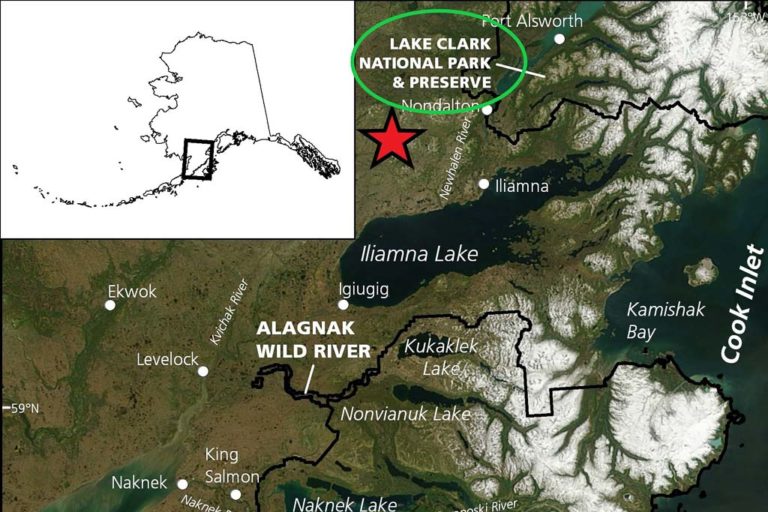 Approximate location of proposed Pebble Mine in Bristol Bay Watershed, Alaska - Image credit NPS