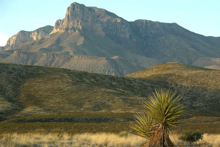 El Capitan and desert scenery in Guadalupe Mountains National Park - Image credit NPS D. Buehler