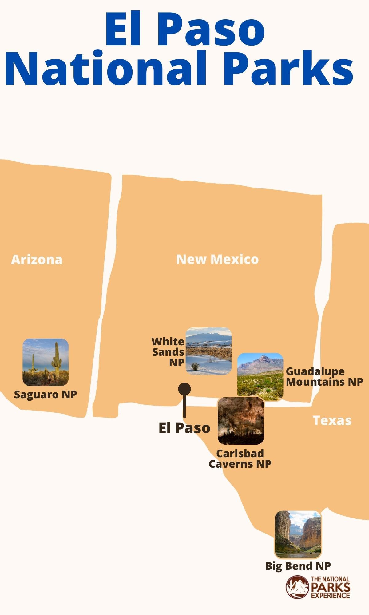 El Paso National Parks Map