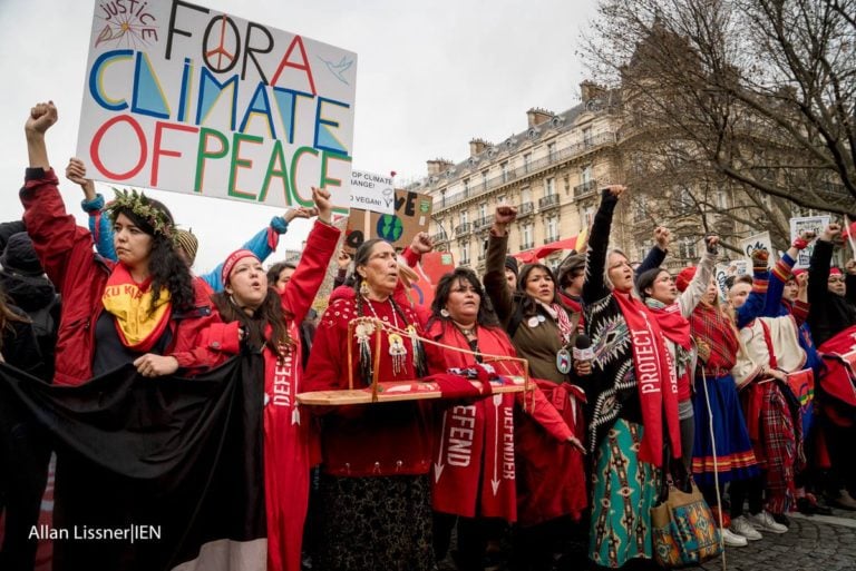 Indigenous Environmental Network climate peace demonstration