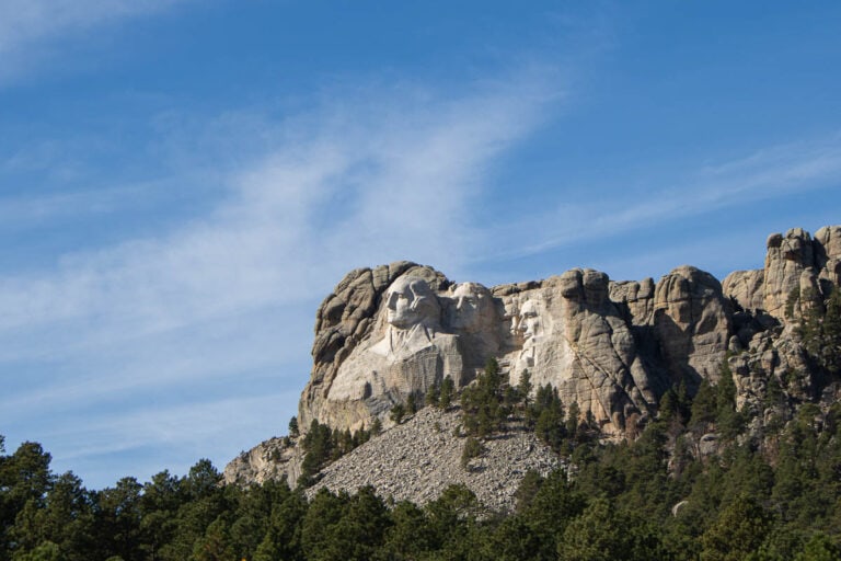 Four U.S. Presidents at Mount Rushmore National Memorial in South Dakota