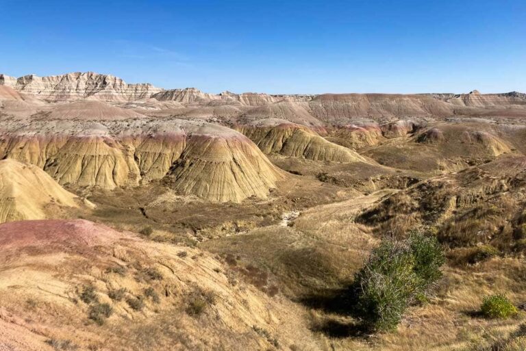 Yellow Mounds in Badlands National Park, South Dakota