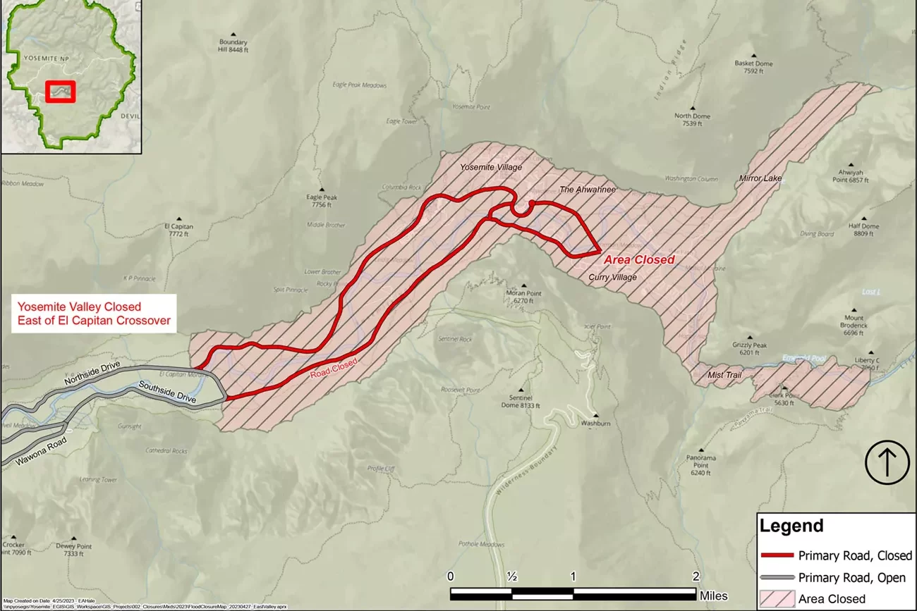 Yosemite Valley Flooding Closure - Image Credit NPS