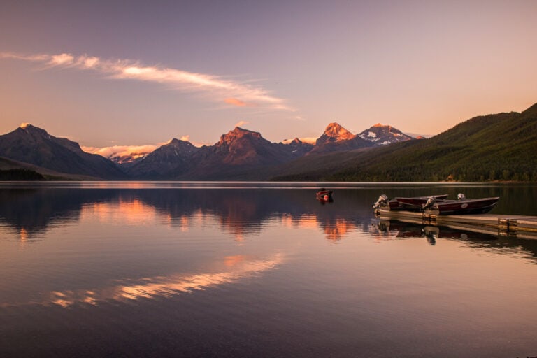 Sunset at Lake McDonald in Glacier National Park, Montana