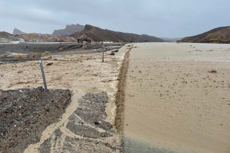 Tropical Storm Hilary flooding near Zabriskie Point, Death Valley National Park - Image credit NPS