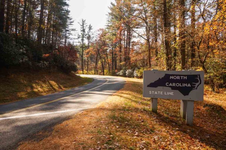 Blue Ridge Parkway enters North Carolina