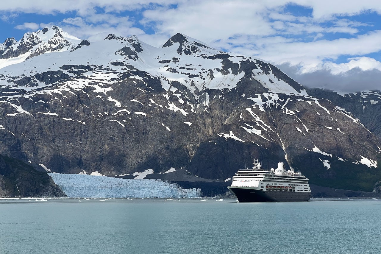 Cruise ship at Margerie Glacier in Glacier Bay National Park, Alaska