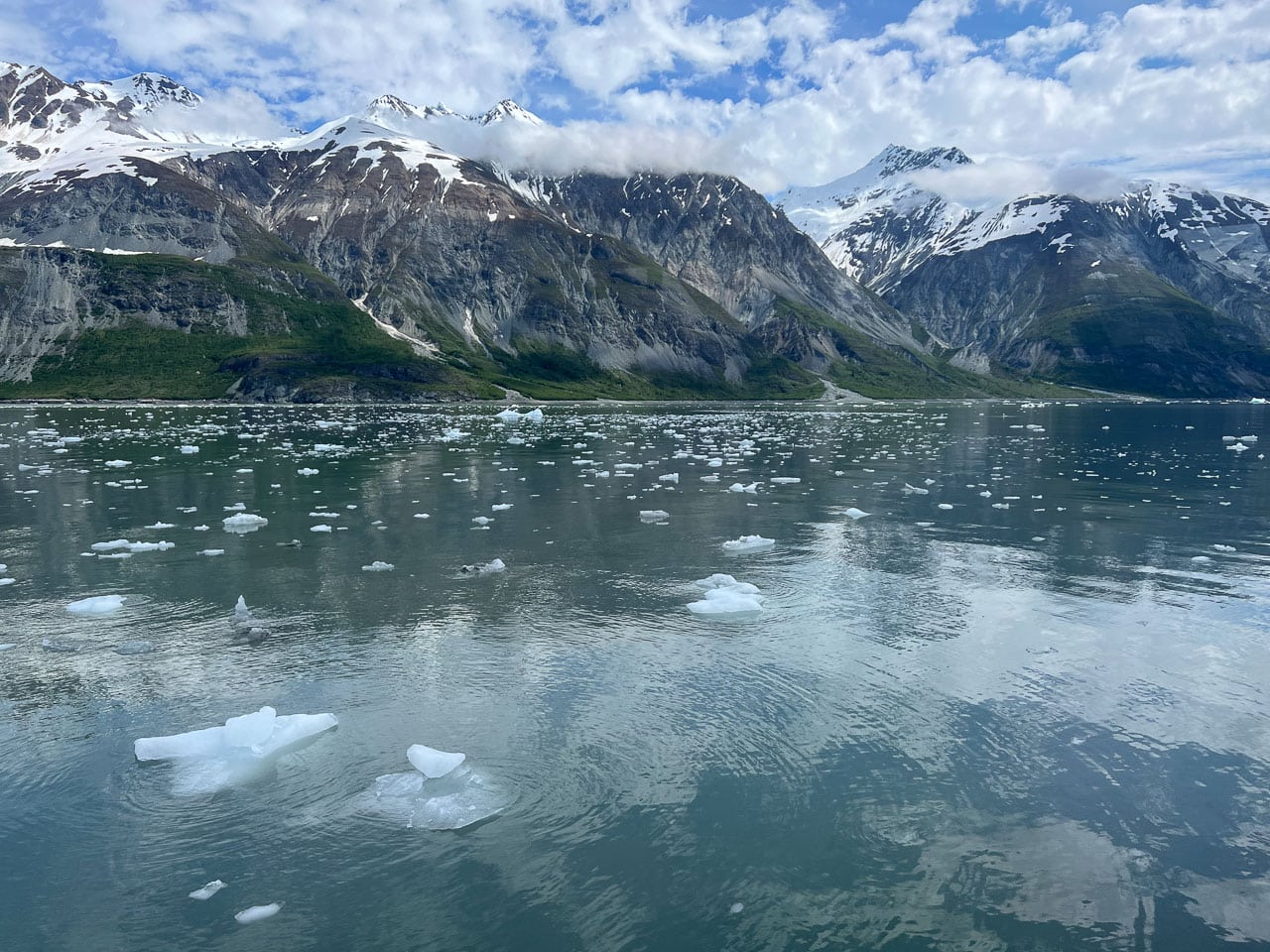 Floating ice in Glacier Bay, Alaska