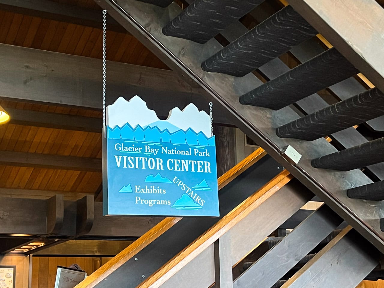 Glacier Bay National Park Visitor Center sign