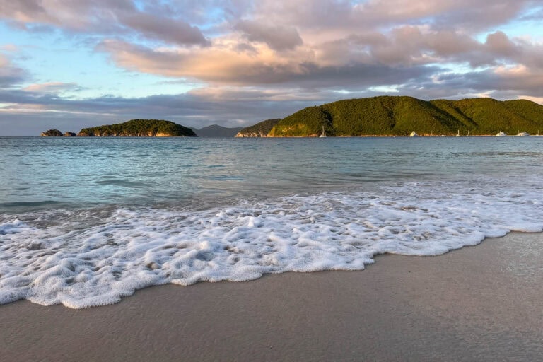 Cinnamon Bay Beach sunrise in Virgin Islands National Park