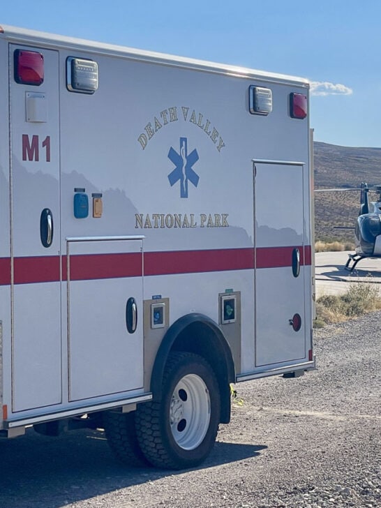 Helicopter landing zone in the mountains of Death Valley National Park - Image credit: NPS