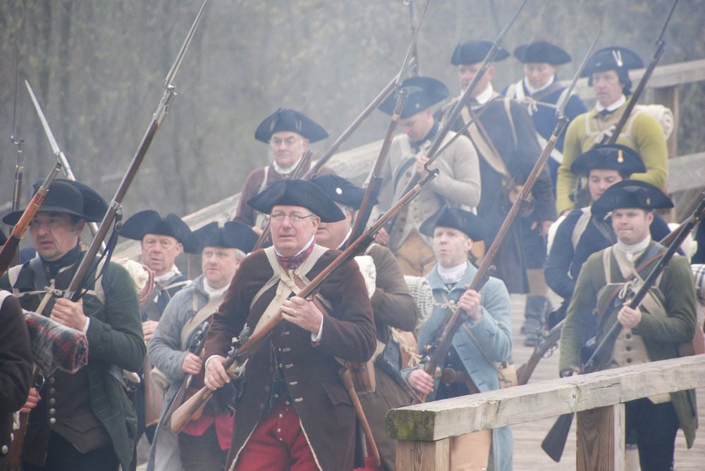 Minute Man militia reenaction in Minute Man National Historical Park - Image credit: Neil Lynch / NPS