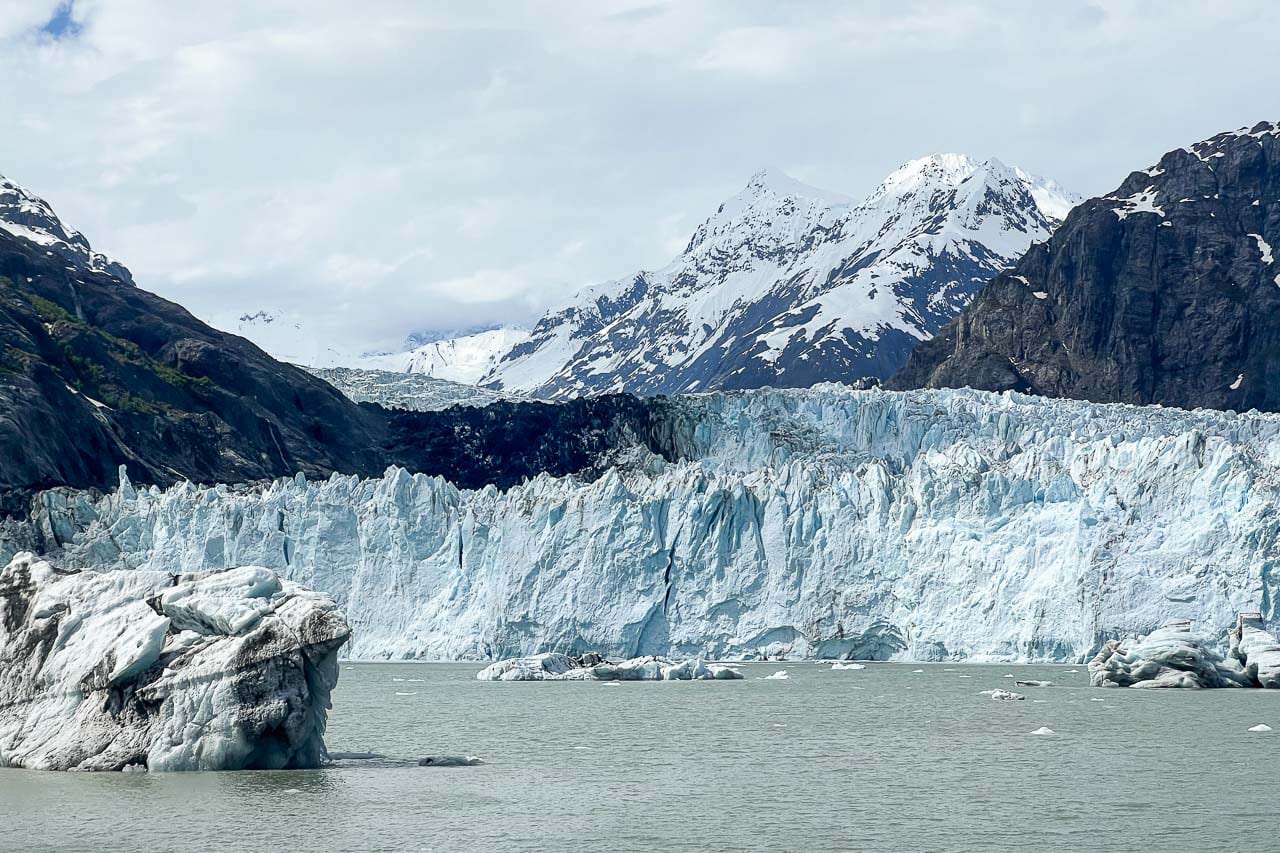 Margerie Glacier with iceberg in Glacier Bay National Park