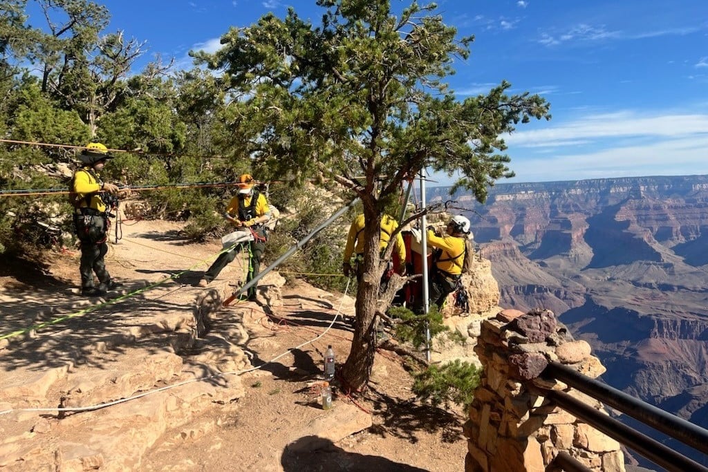 Rangers respond to BASE jumper fatality at Yavapai Point in Grand Canyon National Park - Image credit: NPS / K. Kasper