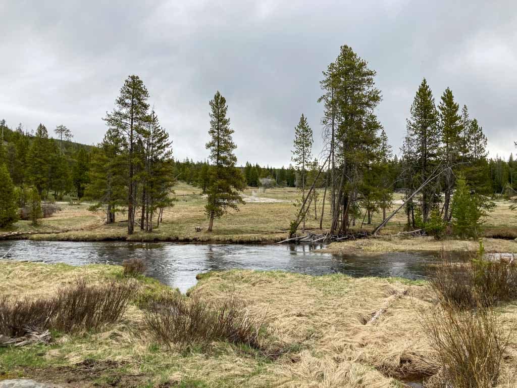 Firehole River at Old Faithful Lodge Cabins, Yellowstone National Park