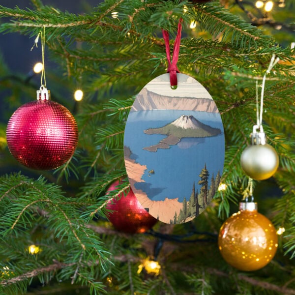 Crater Lake National Park Wooden Ornament