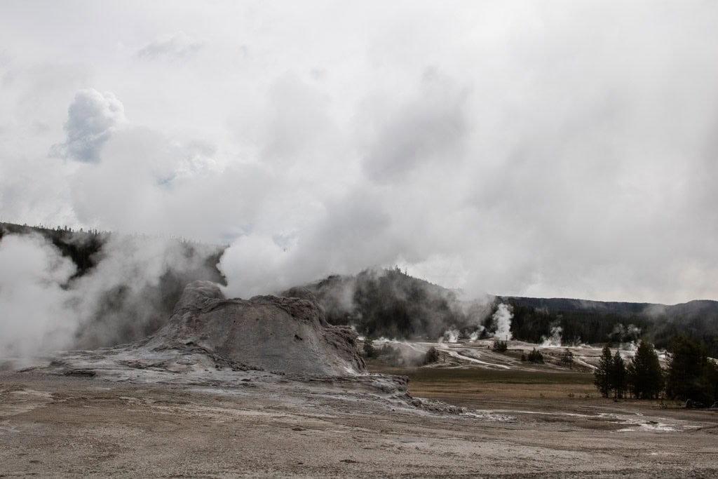 Castle Geyser, Upper Geyser Basin in Yellowstone National Park