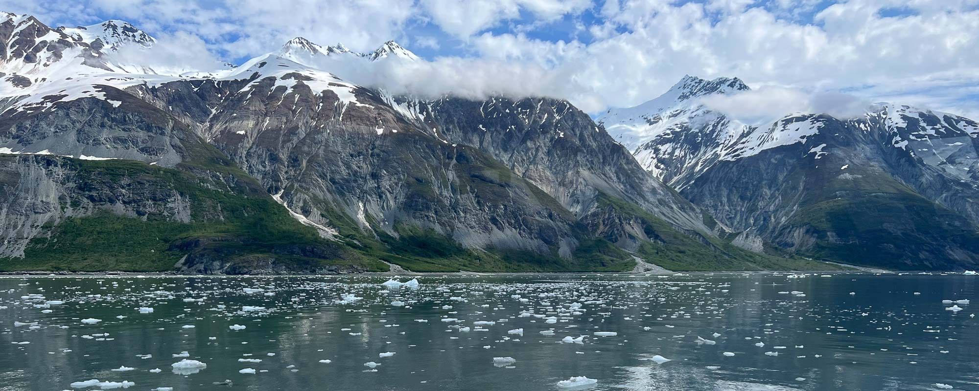 Floating ice in Glacier Bay, Alaska