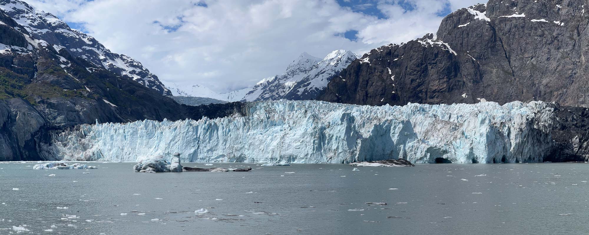 Margerie Glacier seen from tour boat in Glacier Bay National Park