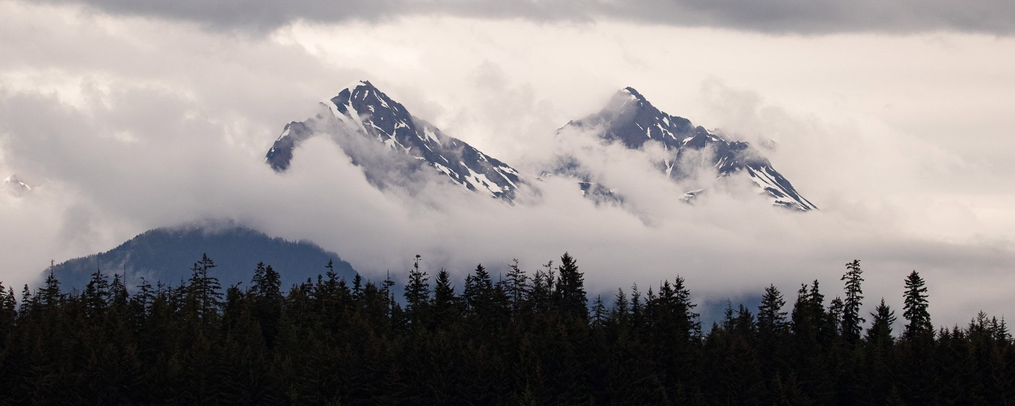 Peaks of the Fairweather Range in Glacier Bay, Alaska